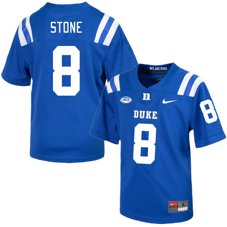 Men #8 DaShawn Stone Duke Blue Devils College Football Jerseys Stitched-Royal